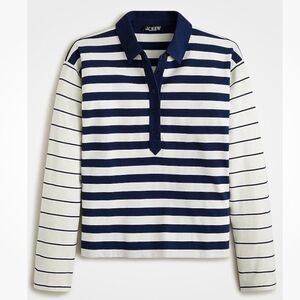 J. Crew | striped navy polo
